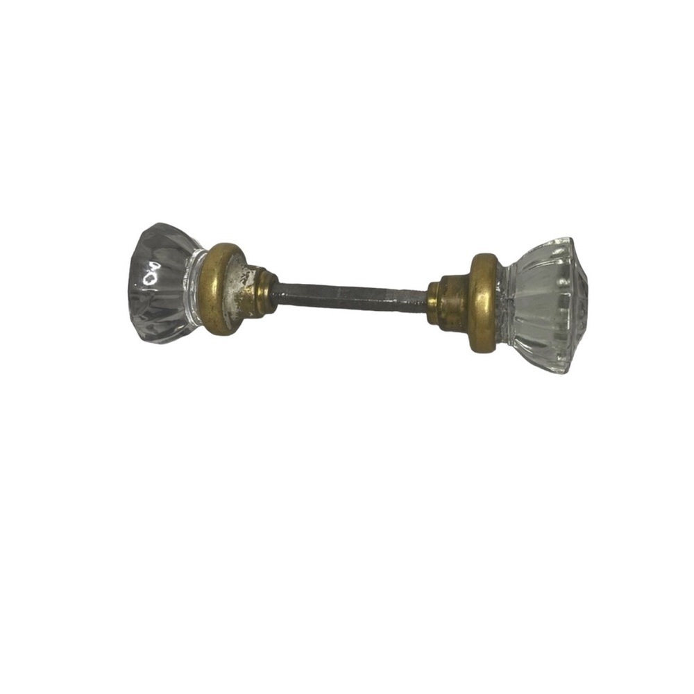 Vintage brass/Clear door knob